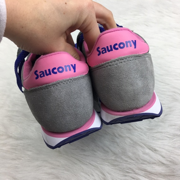 Saucony jazz low pro pink gray tennis shoe sneaker - Picture 5 of 6
